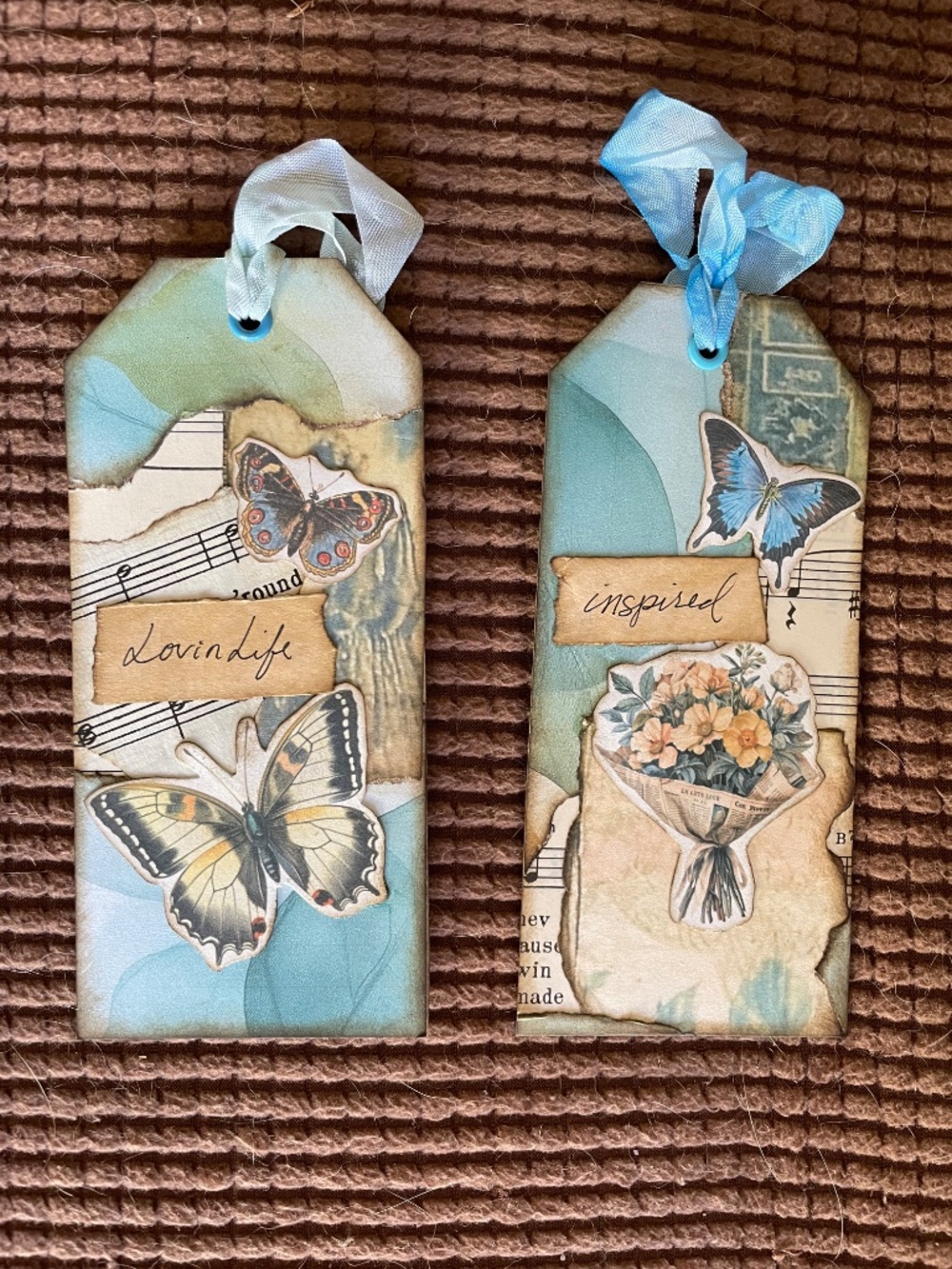 PRICE DROP! Handmade Tags For Special Gifts, Junk Journals, Collages- Set of 6 - Picture 12 of 16